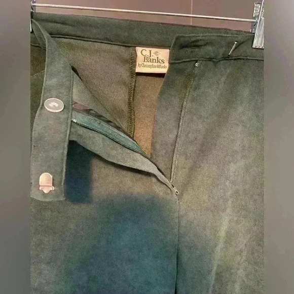 CJ Banks Women's Forest Green dress pants trouser slacks size 14W - Picture 4 of 7
